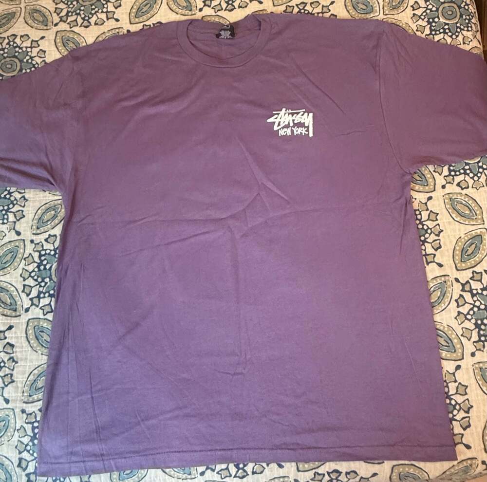 Stüssy New York Chapter Logo Pigment Dyed Tee Purple
